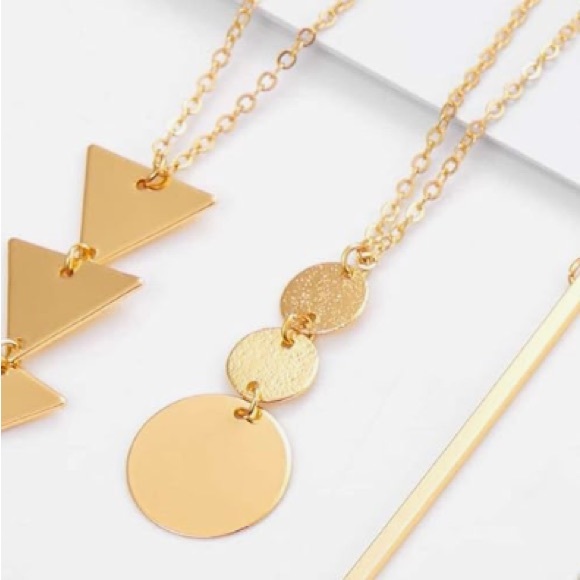 ✨NWT ✨Minimal Geometric Circle Gold Necklace✨ Handmade ✨Artisan✨ Gift … - Picture 6 of 9